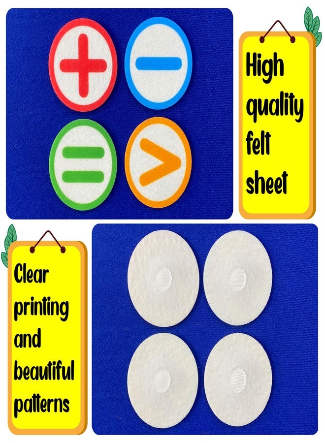PENGFULL Felt Learning Numbers,44 Felt Flannel Board Pieces,Math Addition and Subtraction Colors Learning for Kindergarten,Preschool,Toddlers - Image 5